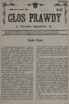 Głos Prawdy : tygodnik maryawicki. 1935, nr 33