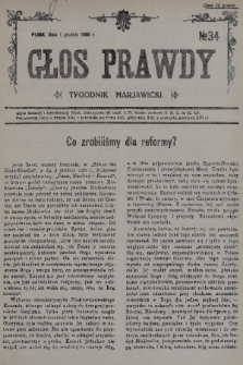 Głos Prawdy : tygodnik maryawicki. 1935, nr 34