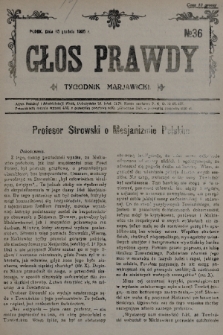 Głos Prawdy : tygodnik maryawicki. 1935, nr 36