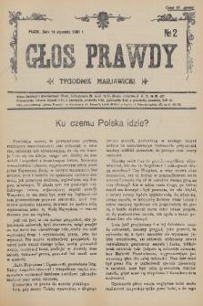 Głos Prawdy : tygodnik maryawicki. 1936, nr 2