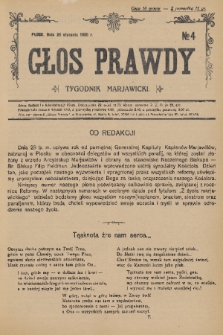 Głos Prawdy : tygodnik maryawicki. 1936, nr 4