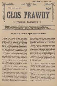 Głos Prawdy : tygodnik maryawicki. 1936, nr 20