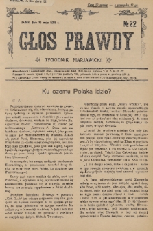 Głos Prawdy : tygodnik maryawicki. 1936, nr 22