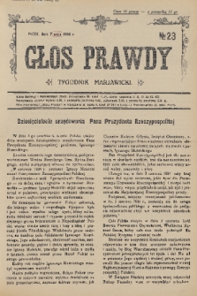 Głos Prawdy : tygodnik maryawicki. 1936, nr 23