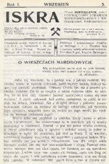 Iskra : miesięcznik poświęcony sprawom wstrzemięźliwości i wychowania narodowego. R.1, 1910, nr 5