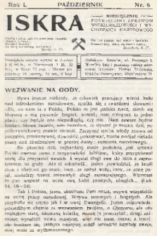 Iskra : miesięcznik poświęcony sprawom wstrzemięźliwości i wychowania narodowego. R.1, 1910, nr 6