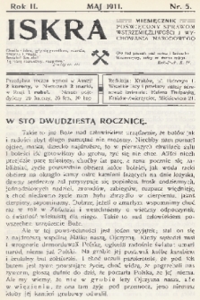 Iskra : miesięcznik poświęcony sprawom wstrzemięźliwości i wychowania narodowego. R.2, 1911, nr 5