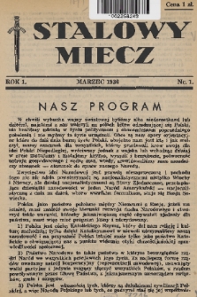 Stalowy Miecz. 1936, nr 1