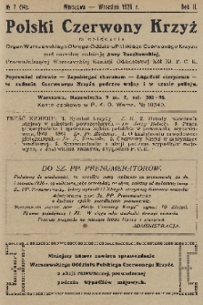 Polski Czerwony Krzyż : miesięcznik : organ Warszawskiego Okręgu-Oddziału Polskiego Czerwonego Krzyża. 1926, nr 7