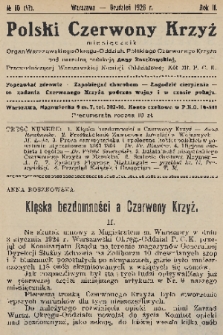 Polski Czerwony Krzyż : miesięcznik : organ Warszawskiego Okręgu-Oddziału Polskiego Czerwonego Krzyża. 1926, nr 10