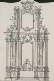 [Projekt rokokowego ołtarza oraz jego rzut poziomy]