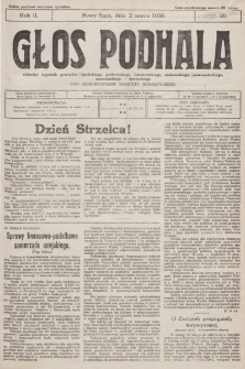 Głos Podhala : aktualny tygodnik powiatów: gorlickiego, grybowskiego, limanowskiego, makowskiego, nowosądeckiego, nowotarskiego i żywieckiego. 1930, nr 10