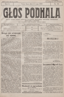 Głos Podhala : aktualny tygodnik powiatów: gorlickiego, grybowskiego, limanowskiego, makowskiego, nowosądeckiego, nowotarskiego i żywieckiego. 1930, nr 20