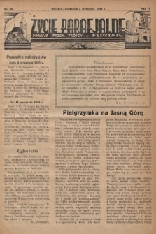 Życie Parafjalne : parafja Przen. Trójcy w Będzinie. 1938, nr 36