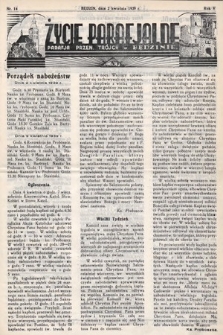 Życie Parafjalne : parafja Przen. Trójcy w Będzinie. 1939, nr 14