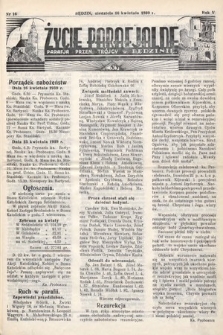 Życie Parafjalne : parafja Przen. Trójcy w Będzinie. 1939, nr 16