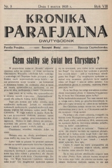 Kronika Parafjalna : dwutygodnik. 1935, nr 5