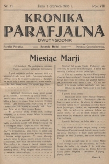 Kronika Parafjalna : dwutygodnik. 1935, nr 11