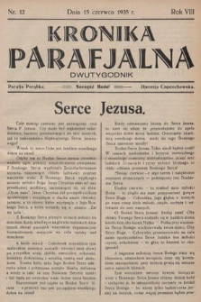 Kronika Parafjalna : dwutygodnik. 1935, nr 12