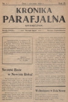Kronika Parafjalna : miesięcznik. 1936, nr 1
