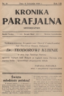 Kronika Parafjalna : dwutygodnik. 1935, nr 16