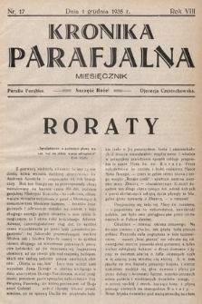 Kronika Parafjalna : dwutygodnik. 1935, nr 17
