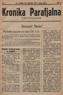 Kronika Parafjalna : dwutygodnik. 1929, nr 3