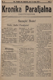 Kronika Parafjalna : dwutygodnik. 1929, nr 4