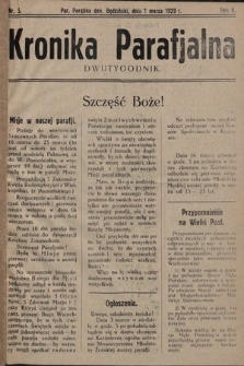 Kronika Parafjalna : dwutygodnik. 1929, nr 5