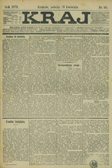 Kraj. 1873, nr 90 (19 kwietnia)