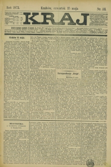 Kraj. 1873, nr 111 (15 maja)