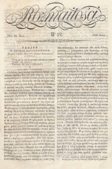Rozmaitości : pismo dodatkowe do Gazety Lwowskiej. 1836, nr 22