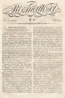 Rozmaitości : pismo dodatkowe do Gazety Lwowskiej. 1836, nr 26