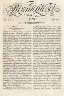 Rozmaitości : pismo dodatkowe do Gazety Lwowskiej. 1836, nr 30