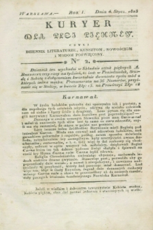 Kuryer dla Płci Piękney czyli Dziennik Literaturze, Kunsztom, Nowościom i Modom Poświęcony. R.1, [T.1], Ner 2 (4 stycznia 1823)