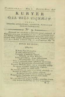 Kuryer dla Płci Piękney czyli Dziennik Literaturze, Kunsztom, Nowościom i Modom Poświęcony. R.1, [T.1], Ner 9 (20 stycznia 1823)