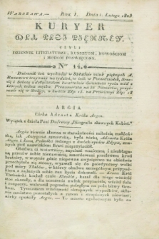 Kuryer dla Płci Piękney czyli Dziennik Literaturze, Kunsztom, Nowościom i Modom Poświęcony. R.1, [T.1], Ner 14 (4 lutego 1823)