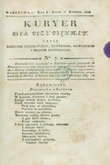 Kuryer dla Płci Piękney czyli Dziennik Literaturze, Kunsztom, Nowościom i Modom Poświęcony. R.1, [T.2], Ner 7 (14 kwietnia 1823)