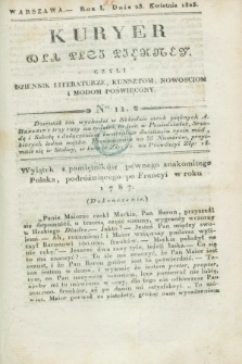 Kuryer dla Płci Piękney czyli Dziennik Literaturze, Kunsztom, Nowościom i Modom Poświęcony. R.1, [T.2], Ner 11 (23 kwietnia 1823)