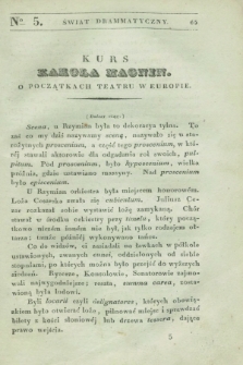 Świat Drammatyczny. 1838, [T.1], № 5 ([20 lutego])