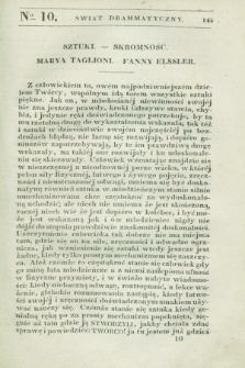 Świat Drammatyczny. 1838, [T.1], № 10 ([10 kwietnia])