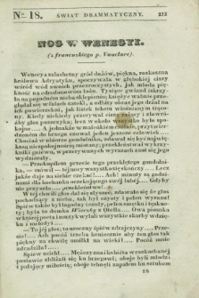 Świat Drammatyczny. 1838, [T.1], № 18 ([30 czerwca])