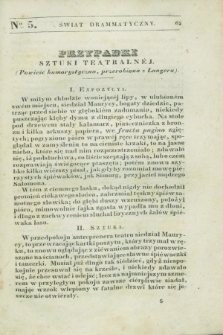 Świat Drammatyczny. 1838, [T.2], № 5 ([20 sierpnia])