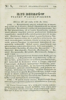 Świat Drammatyczny. 1838, [T.2], № 8 ([20 września])