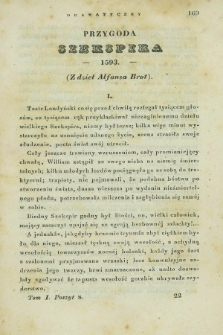 Świat Dramatyczny : pismo czasowe poświęcone teatrowi literaturze i modzie. 1839, T.1, poszyt 8 ([1 maja])