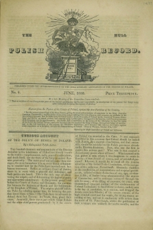 The Hull Polish Record : published under the superintendence of the Hull Literary Association of the Friends of Poland. 1833, No. 5 (June)