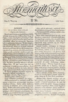 Rozmaitości : pismo dodatkowe do Gazety Lwowskiej. 1836, nr 36