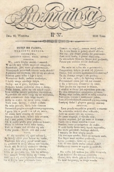 Rozmaitości : pismo dodatkowe do Gazety Lwowskiej. 1836, nr 37