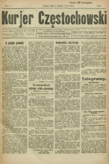 Kurjer Częstochowski. R.1, № 6 (8 marca 1919)