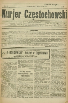 Kurjer Częstochowski. R.1, № 7 (9 marca 1919)